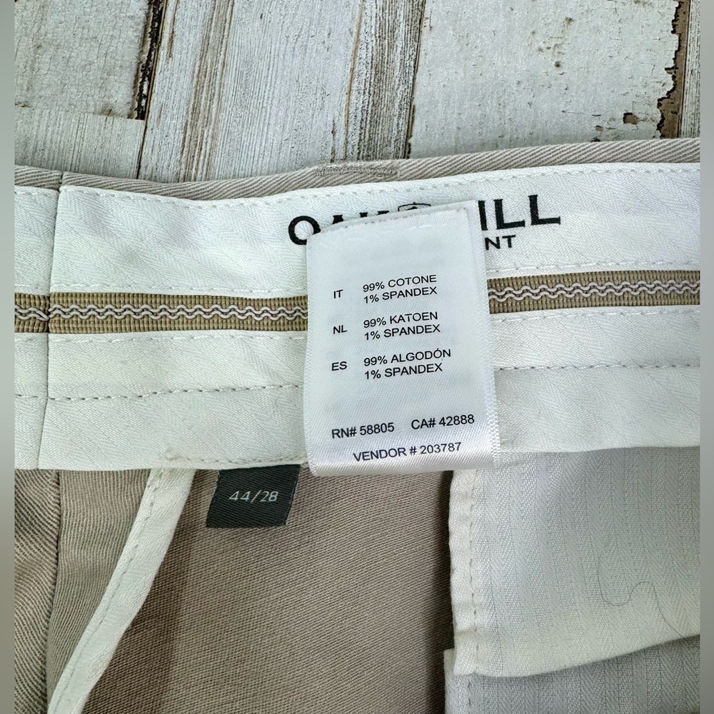 Oak Hill Dress Pants Mens 44x28 Tan Khaki Pleated Chinos Trousers Casual Work - Picture 6 of 11
